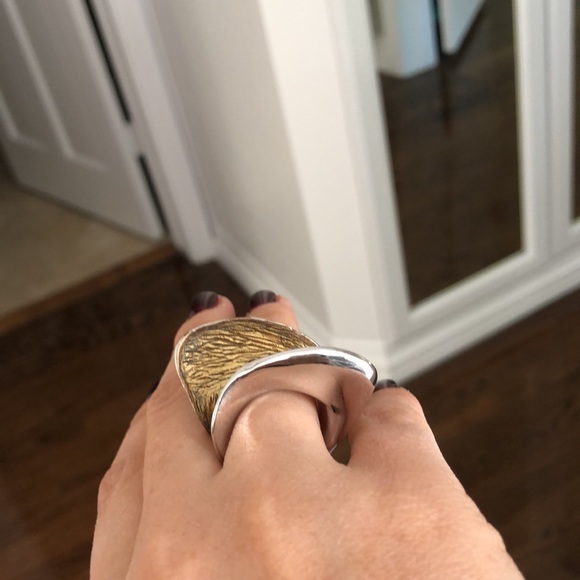 Silver and gold ring - Picture 4 of 8